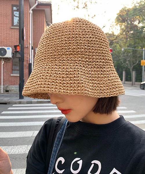 aimoha(アイモハ)の「シンプル夏ハット (SS)(ハット・レディース・ブラック/ベージュ/オフホワイト・FREE)」の4枚目の写真