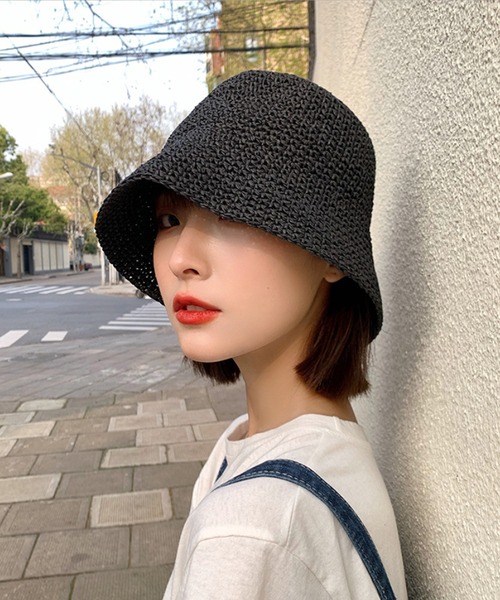 aimoha(アイモハ)の「シンプル夏ハット (SS)(ハット・レディース・ブラック/ベージュ/オフホワイト・FREE)」の6枚目の写真