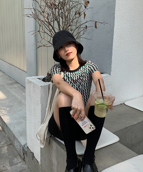 aimoha(アイモハ)の「シンプル夏ハット (SS)(ハット・レディース・ブラック/ベージュ/オフホワイト・FREE)」の9枚目の写真