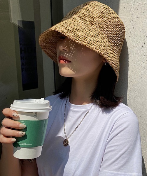 aimoha(アイモハ)の「シンプル夏ハット (SS)(ハット・レディース・ブラック/ベージュ/オフホワイト・FREE)」の12枚目の写真