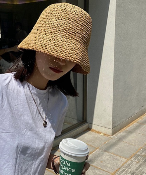 aimoha(アイモハ)の「シンプル夏ハット (SS)(ハット・レディース・ブラック/ベージュ/オフホワイト・FREE)」の16枚目の写真