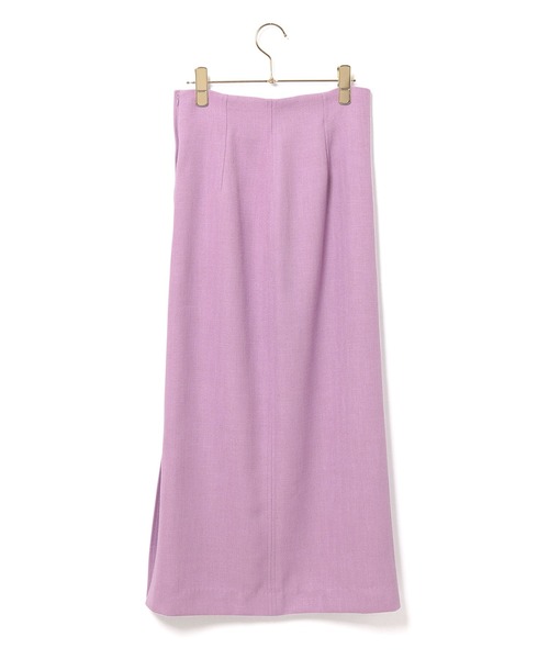 MADEMOISELLE ROPE'（マドモアゼル ロペ）の「リネンライクストレートスカート（スカート・レディース・キャメル/ラベンダー/イエロー・36/38）」の9枚目の写真