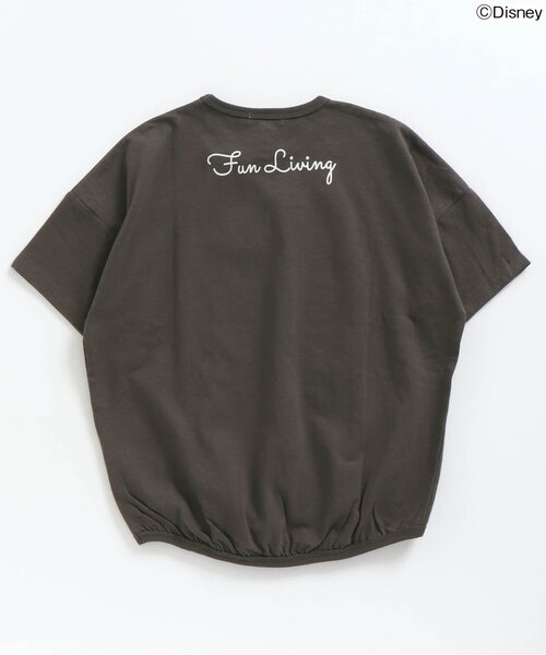 Disney（ディズニー）の「/ディズニーキャラクター裾絞りTシャツ（Tシャツ/カットソー・キッズ・オフホワイト/ピンク/ライム/チャコール/パープル・100/110/120/80/90/140/130）」の12枚目の写真