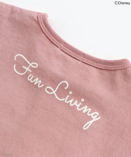 Disney（ディズニー）の「/ディズニーキャラクター裾絞りTシャツ（Tシャツ/カットソー・キッズ・オフホワイト/ピンク/ライム/チャコール/パープル・100/110/120/80/90/140/130）」の8枚目の写真