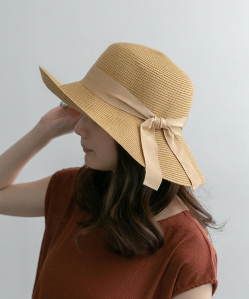 RODE SKO（ロデスコ）の「洗えるたためるハット（ハット・レディース・ベージュ/オフホワイト/ブラック・FREE）」の3枚目の写真