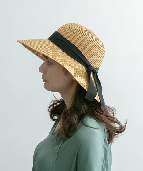 RODE SKO（ロデスコ）の「洗えるたためるハット（ハット・レディース・ベージュ/オフホワイト/ブラック・FREE）」の4枚目の写真