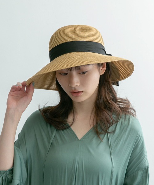 RODE SKO（ロデスコ）の「洗えるたためるハット（ハット・レディース・ベージュ/オフホワイト/ブラック・FREE）」の5枚目の写真