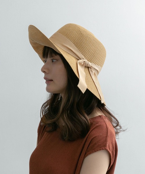 RODE SKO（ロデスコ）の「洗えるたためるハット（ハット・レディース・ベージュ/オフホワイト/ブラック・FREE）」の7枚目の写真