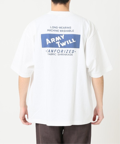 ARMY TWILL（アーミーツイル）の「【ARMY TWILL×JS/アーミーツイル】別注 バックプリント ロゴTシャツ（Tシャツ/カットソー・メンズ・ホワイト/グレー・MEDIUM/LARGE）」の18枚目の写真