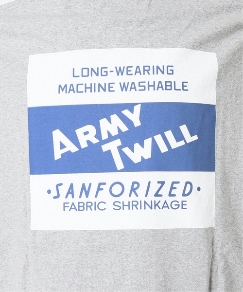 ARMY TWILL（アーミーツイル）の「【ARMY TWILL×JS/アーミーツイル】別注 バックプリント ロゴTシャツ（Tシャツ/カットソー・メンズ・ホワイト/グレー・MEDIUM/LARGE）」の14枚目の写真