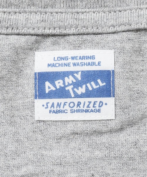 ARMY TWILL（アーミーツイル）の「【ARMY TWILL×JS/アーミーツイル】別注 バックプリント ロゴTシャツ（Tシャツ/カットソー・メンズ・ホワイト/グレー・MEDIUM/LARGE）」の17枚目の写真