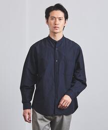 UNITED ARROWS | ＜UNITED ARROWS＞ コットン/リネン スラブ ポプリン バンドカラー(シャツ/ブラウス)