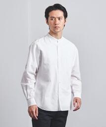 UNITED ARROWS | ＜UNITED ARROWS＞ コットン/リネン スラブ ポプリン バンドカラー(シャツ/ブラウス)