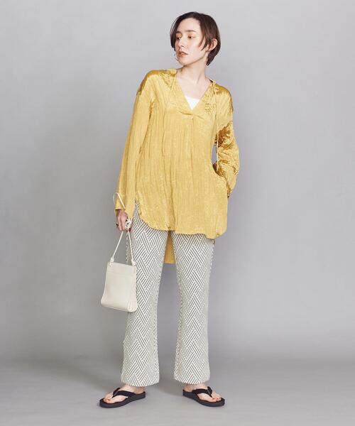 BEAUTY&YOUTH UNITED ARROWS（ビューティーアンドユースユナイテッドアローズ）の「BY ジャカードセミフレアパンツ -ウォッシャブル-（その他パンツ・レディース・ベージュ/オフホワイト・SMALL/MEDIUM）」の7枚目の写真