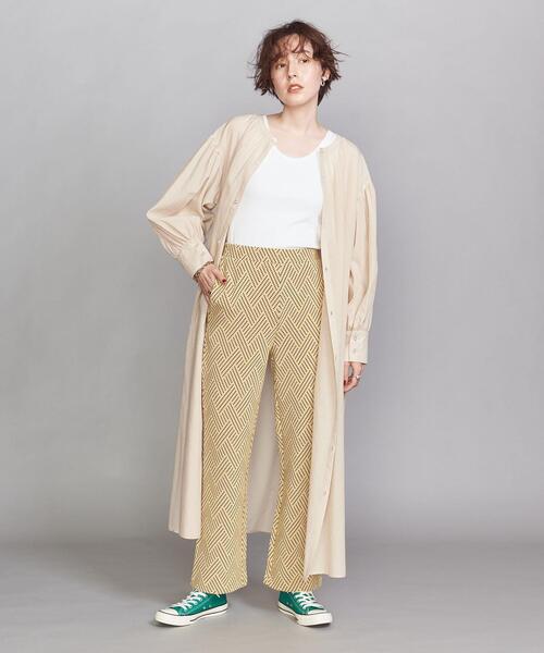 BEAUTY&YOUTH UNITED ARROWS（ビューティーアンドユースユナイテッドアローズ）の「BY ジャカードセミフレアパンツ -ウォッシャブル-（その他パンツ・レディース・ベージュ/オフホワイト・SMALL/MEDIUM）」の9枚目の写真