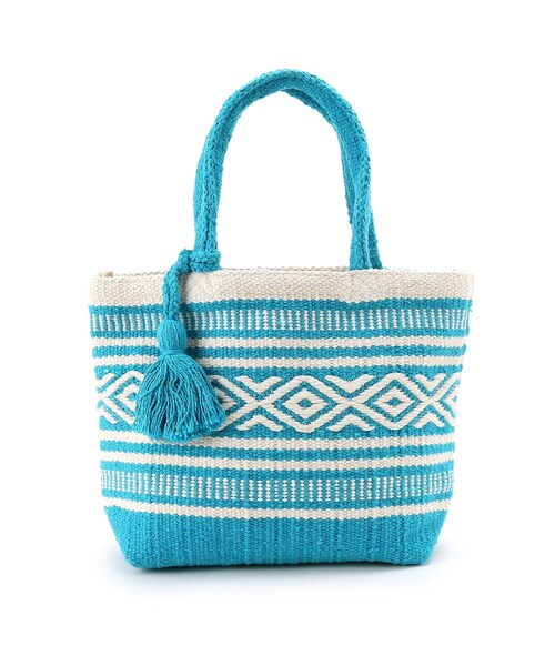 SHOO・LA・RUE（シューラルー）の「◆【インド綿】ミニランチトート（トートバッグ・レディース・ライトパープル/サンドベージュ/イエロー/ピンク系/ブルー/ブラック・00）」の3枚目の写真