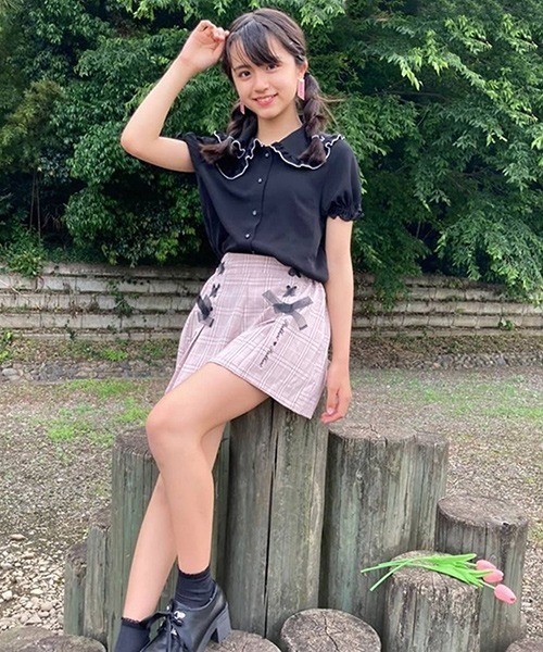 PINKHUNT（ピンクハント）の「PINKHUNT ピンクハント セーラー衿ブラウス 5359K（シャツ/ブラウス・キッズ・ブラック/ホワイト・130cm/140cm/150cm/160cm/120cm）」の15枚目の写真