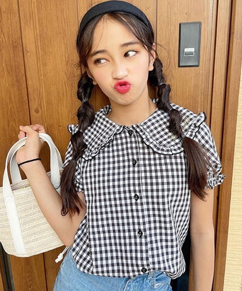 PINKHUNT（ピンクハント）の「PINKHUNT ピンクハント セーラー衿ブラウス 5359K（シャツ/ブラウス・キッズ・ブラック/ホワイト・130cm/140cm/150cm/160cm/120cm）」の17枚目の写真