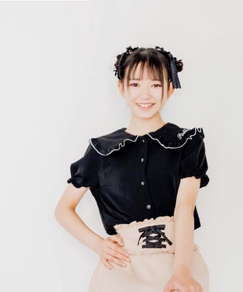 PINKHUNT（ピンクハント）の「PINKHUNT ピンクハント セーラー衿ブラウス 5359K（シャツ/ブラウス・キッズ・ブラック/ホワイト・130cm/140cm/150cm/160cm/120cm）」の21枚目の写真