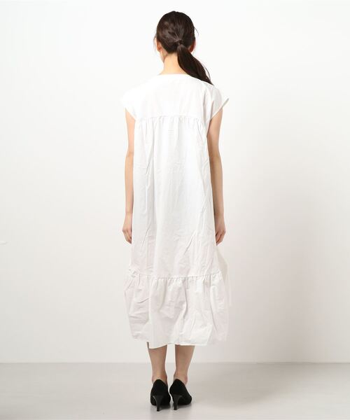 coca(coca)(コカ)の「ビンテージコットン・ティアードノースリーブワンピース(ワンピース・レディース・ホワイト/ブラック・ONE SIZE)」の20枚目の写真