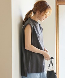 肩パッド入りシルケットカットプルオーバー