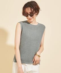 BEAUTY&YOUTH UNITED ARROWS | BY∴ 麻コットンクロシェットノースリーブニット(ニット/セーター)