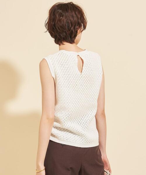 BEAUTY&amp;YOUTH UNITED ARROWS - ユナイテッドアローズ　半袖　ニット　ノースリーブ コットン Vネック ノースリーブニット（ニット/セーター