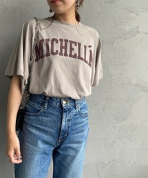 [MICA&DEAL/マイカアンドディール] 別注 MICHELL'N ラグランスリーブ カレッジロゴプリントTシャツ