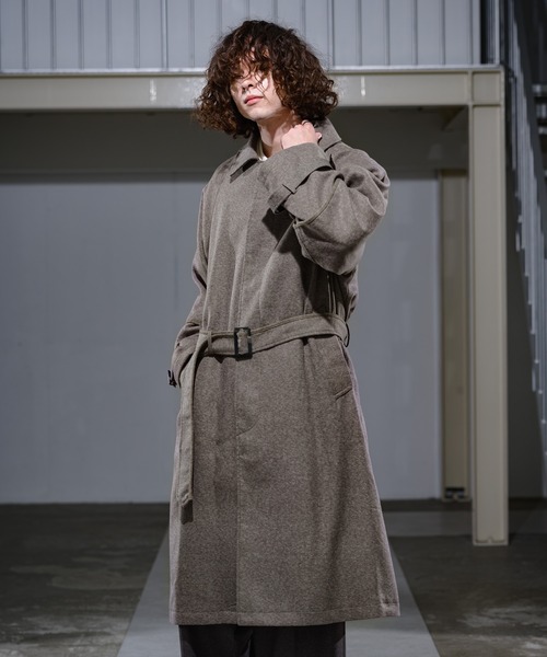 Kolor ベージュ シャンブレーギャバジンレイヤードコート 60/2コンパクトギャバ ステンカラーコート / J.PRESS LADIES S
