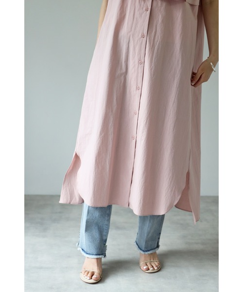 Bonjour Sagan（ボンジュールサガン）の「バックレースヨークデザインワンピース（ワンピース・レディース・ピンク/ライトカーキ・FREE）」の10枚目の写真