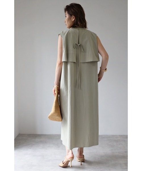 Bonjour Sagan（ボンジュールサガン）の「バックレースヨークデザインワンピース（ワンピース・レディース・ピンク/ライトカーキ・FREE）」の7枚目の写真