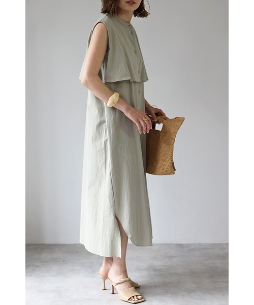 Bonjour Sagan（ボンジュールサガン）の「バックレースヨークデザインワンピース（ワンピース・レディース・ピンク/ライトカーキ・FREE）」の19枚目の写真