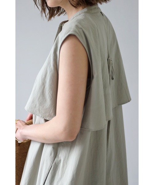 Bonjour Sagan（ボンジュールサガン）の「バックレースヨークデザインワンピース（ワンピース・レディース・ピンク/ライトカーキ・FREE）」の13枚目の写真