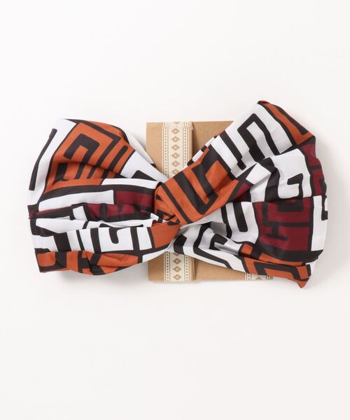 チャイハネ（チャイハネ）の「【チャイハネ】アフリカンファブリックヘアバンド（ヘアバンド・レディース・ネイビー/ブラウン/グリーン/イエロー・FREE）」の5枚目の写真