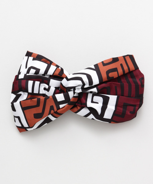 チャイハネ（チャイハネ）の「【チャイハネ】アフリカンファブリックヘアバンド（ヘアバンド・レディース・ネイビー/ブラウン/グリーン/イエロー・FREE）」の6枚目の写真