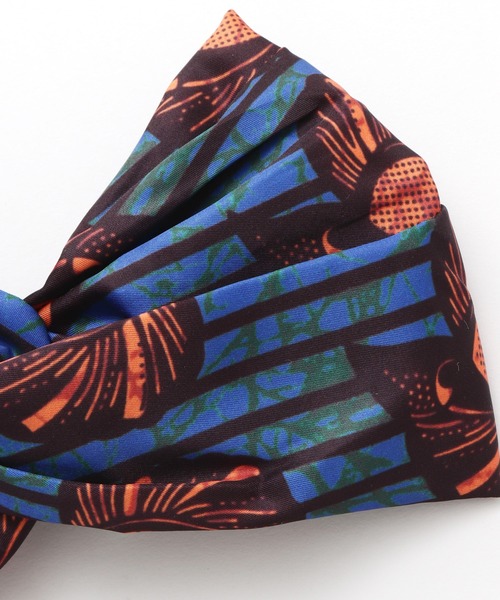 チャイハネ（チャイハネ）の「【チャイハネ】アフリカンファブリックヘアバンド（ヘアバンド・レディース・ネイビー/ブラウン/グリーン/イエロー・FREE）」の14枚目の写真