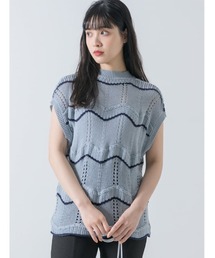 fifth | 【Yukko Selected Items】透かしボーダーニットベスト(ニット/セーター)