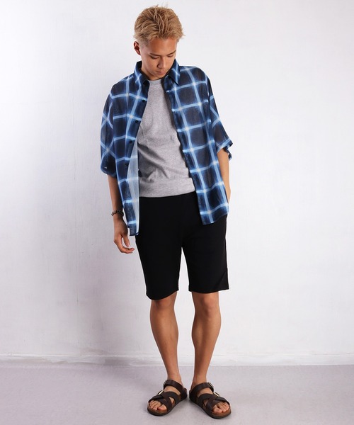 WESTSEA(ウエストシー)の「WEB限定 総柄 無地 スウェット ハーフパンツ(膝上)(スウェットパンツ・メンズ・ブラック系その他/グレー系その他/ブルー系その他2/グリーン系カモフラージュ/ネイビー/ブラック系その他4/ブラック系その他3/杢グレー/ブラック系その他6/ブルー系その他/ブラック系その他5/ブラック系その他2/ブラック・XL/S/L/M)」の17枚目の写真