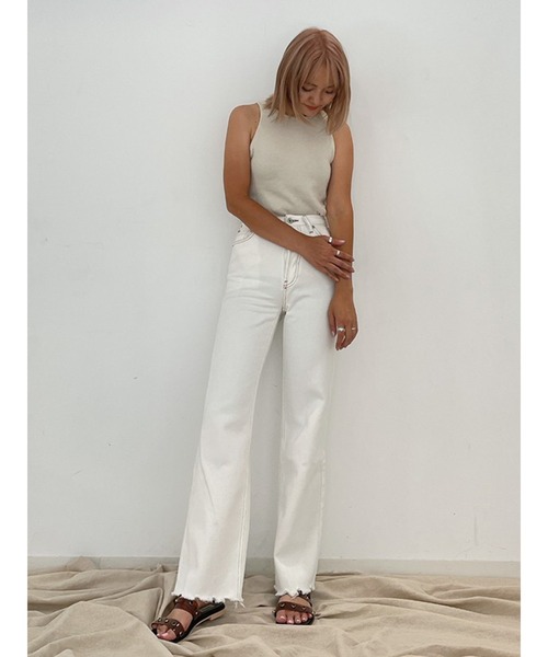 Vicente（ヴィセンテ）の「American sleeve tanktop（ニット/セーター・レディース・ブラック/ブラウン/オフホワイト・FREE）」の9枚目の写真