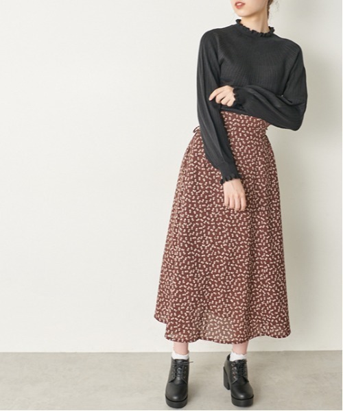 OLIVE des OLIVE（オリーブデオリーブ）の「タンク底レースアップシューズ（ブーツ・レディース・ブラック/ダークブラウン・SMALL/MEDIUM/LARGE）」の10枚目の写真