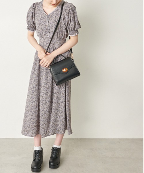 OLIVE des OLIVE（オリーブデオリーブ）の「タンク底レースアップシューズ（ブーツ・レディース・ブラック/ダークブラウン・SMALL/MEDIUM/LARGE）」の15枚目の写真