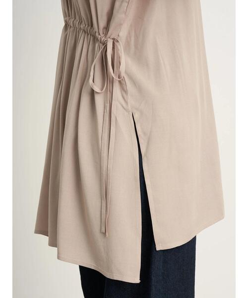 earth music&ecology（アースミュージックアンドエコロジー）の「後ろギャザーチュニック  ＊（シャツ/ブラウス・レディース・ベージュ/オフホワイト/ミント/ピンク系その他2・FREE）」の15枚目の写真