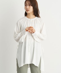 earth music&ecology | 後ろギャザーチュニック  ＊(シャツ/ブラウス)