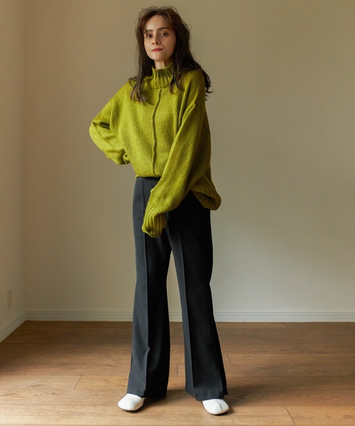 Birthday room（バースデイルーム）の「裾プリーツカラーフレアパンツ（その他パンツ・レディース・グリーン/ブラック/ブラウン/オリーブ・FREE）」の17枚目の写真