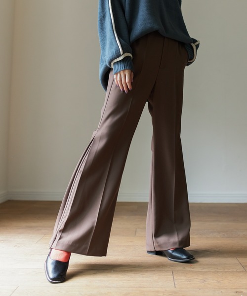 Birthday room（バースデイルーム）の「裾プリーツカラーフレアパンツ（その他パンツ・レディース・グリーン/ブラック/ブラウン/オリーブ・FREE）」の22枚目の写真