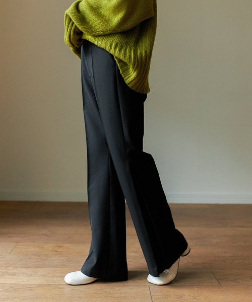 Birthday room（バースデイルーム）の「裾プリーツカラーフレアパンツ（その他パンツ・レディース・グリーン/ブラック/ブラウン/オリーブ・FREE）」の11枚目の写真