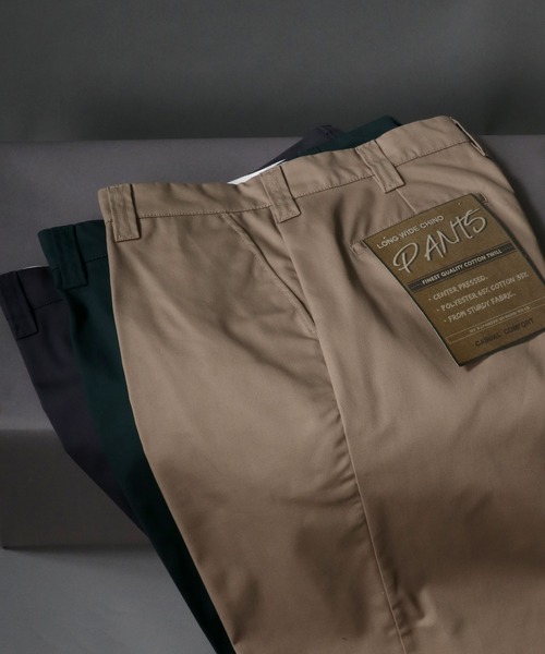SITRY（シトリー）の「Twill wide Chinos/ツイルワイド チノパンツ（チノパンツ・メンズ・チャコールグレー/ブラック/ダークグリーン/ベージュ・M/L）」の5枚目の写真