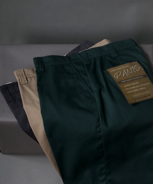 SITRY（シトリー）の「Twill wide Chinos/ツイルワイド チノパンツ（チノパンツ・メンズ・チャコールグレー/ブラック/ダークグリーン/ベージュ・M/L）」の17枚目の写真