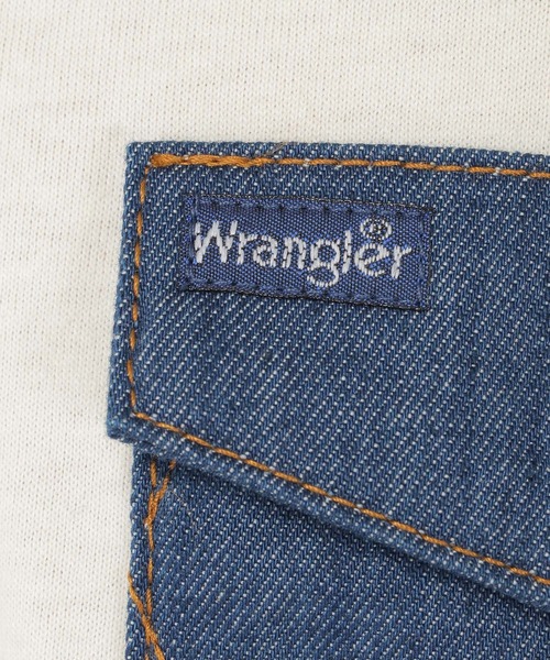 Wrangler(ラングラー)の「Wrangler ラングラー デニムポケットT(Tシャツ/カットソー・メンズ・ホワイト/ベージュ・M/L/XL)」の12枚目の写真