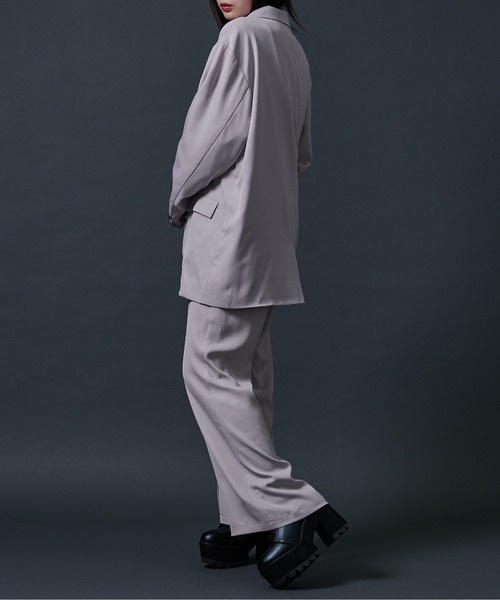 Ellno Loset(エルノロゼット)の「センターシームフレアパンツ(スラックス・メンズ・ライトグレー/ブラック/ダークパープル/ブルー・MEDIUM/LARGE)」の19枚目の写真